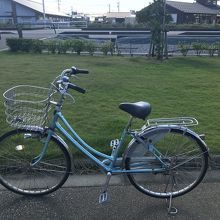 お借りした自転車。変速機も付いています。