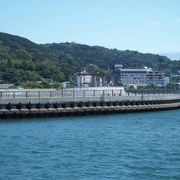 足湯がある海沿いの公園