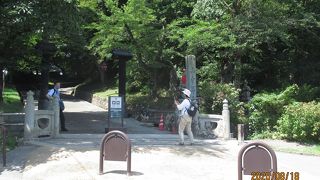 緑が多い大きなお寺です