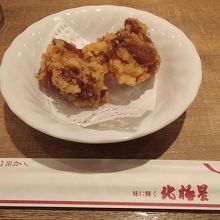 サイドメニューのから揚げ