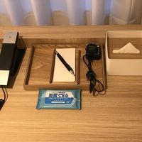 コロナ対策ウェットティッシュ。充電器がありがたい