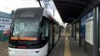 低床車で岩瀬浜まで