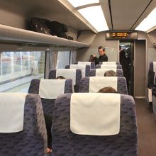 初めて３列のグリーン車でした