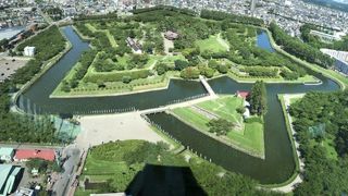 五稜郭の全景が見える