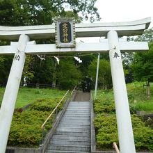 鳥居の奥に延びる階段