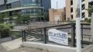 ツリーの横を流れる