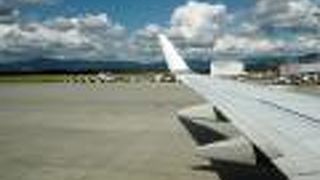 工事中なので現在は仮設空港