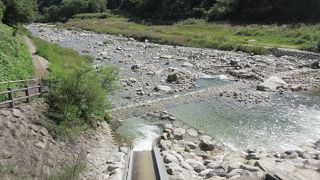 川遊びができる場所があります