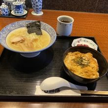 伊達鶏白湯そばと伊達鶏親子丼セット
