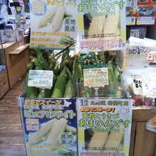 北海道産の生とうもろこし