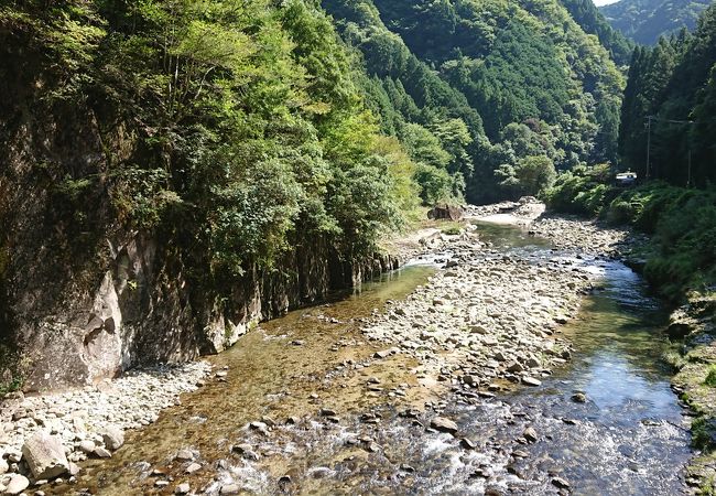 黄色い橋のたもと