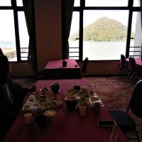 食事会場からも海が見えた。