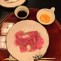 夕食（メインの常陸牛）