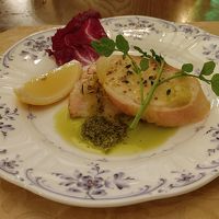 ディナーの魚料理