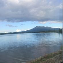 列車で湖と駒ヶ岳が一緒に見られる区間は短い