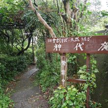 ココから小道を奥に進みます