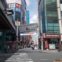 川越駅近くからの様子です。