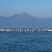 有明海ごしの雲仙岳