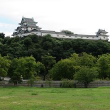 和歌山城の麓、こちら西之丸に…