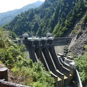 放水の勢いはいまひとつ