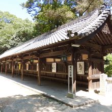 628段の旭社の前の廻廊。休憩にもってこい。