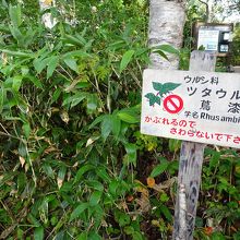 注意を促す看板