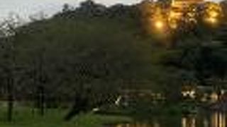 中秋の名月でライトアップと和楽器アンサンブル