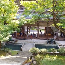 法堂から下を見たところ。