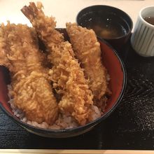 大海老と穴子のミックス天丼  1800円