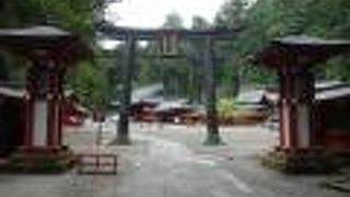 存在感ある銅製の鳥居