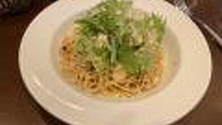 秋刀魚とフレッシュトマト、水菜のペペロンチーノスパゲッティ！