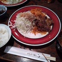 ランチメニューの米沢牛カルビ焼き