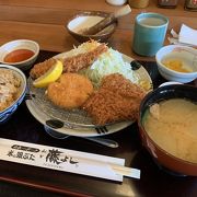 幼稚園前の老舗トンカツ店