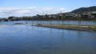 宇治川の中州の公園