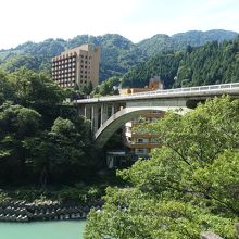 下流側の眺望