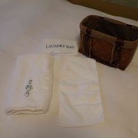 温泉に行く際は持っていくと便利、体を洗うタオルもあり。