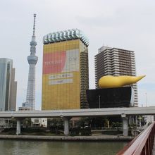 吾妻橋橋上の浅草寄りから