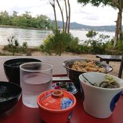 海を見ながら食事できるはしだて茶屋