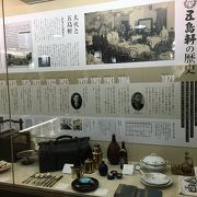 五島軒の歴史の展示