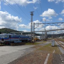 杵築駅に停車中の保線車両