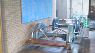 汽車道に機関車の車輪