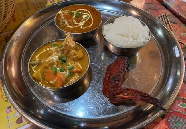 カボチャとチキンのカレーと野菜カレー！