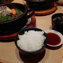 ミノとハラミのランチ。