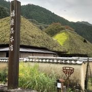 庭と茅葺きの建物が素晴らしい