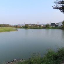 観音湖観水宮から見る観音湖