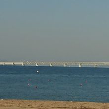 関西国際空港への連絡橋も綺麗に見れました。