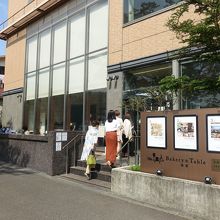 芦ノ湖に面した店舗正面