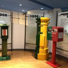 台湾の郵便の歴史の展示も、何だかかわいい