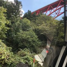 下から見上げたループ橋