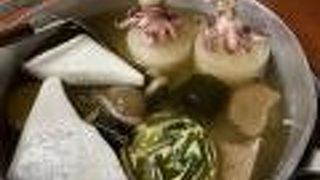 珍しいニラ玉のおでん